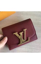 Replica Louis Vuitton Taurillon Leather Capucines Wallet Burgundy M58196 VS04462