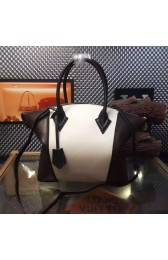 Replica Louis Vuitton Veau Cachemire Leather Lockit MM M94592 White and Black VS00037