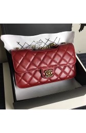 Replica Luxury Chanel Red Oil Wax Leather Perfect Edge Bag A14041 VS05760