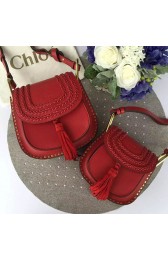 Replica Luxury Chloe Hudson Calfskin Shoulder Bag Red 210710 VS06426