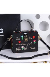 Replica Luxury Dolce & Gabbana Family Patch DOLCE BOX Bag DG4190 Black VS01969