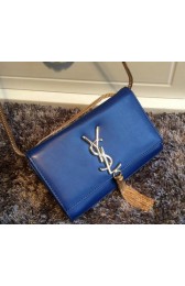 Replica Luxury YSL Monogramme Cross-body Shoulder Bag Smooth Leather Y311218 Blue VS09207
