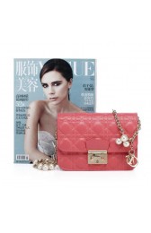 Replica MISS DIOR Shoulder Bag in Lambskin Leather CD6331 Pink VS02165