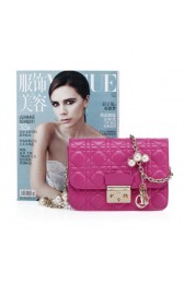 Replica MISS DIOR Shoulder Bag in Lambskin Leather CD6331 Rosy VS03190