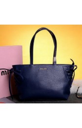 Replica miu miu Grainy Leather Tote Bag 86333 Royal VS00973