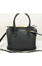 Replica miu miu Madras Goat Leather Top Handle Bag RL0097 Black VS01928