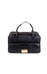 Replica miu miu Original Goat Leather Tote Bag RT0093 Black VS01909