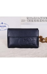 Replica Prada Grainy Leather Clutch P2221 Royal VS05296