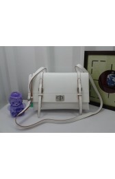 Replica Prada Lux Nappa Leather Flap Bags BT0993 OffWhite VS00897