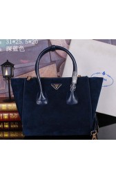 Replica Prada Nubuck Leather Tote Bag BN2619 Royal VS04907