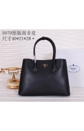 Replica Prada Original Leather Tote Bag BN5070 Black VS07519