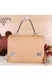 Replica Prada Original Leather Tote Bags BN9005 Wheat VS02014