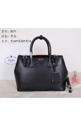 Replica Prada Original Leather Tote Bags BR5071 Black VS06466