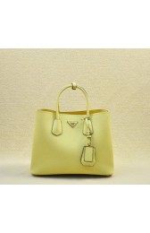 Replica Prada Saffiano Leather Tote Bag BN2756 Lemon VS03107