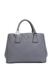 Replica Prada Shopper Tote BN2579 in Grey Original Clafskin Leather XZ VS09247