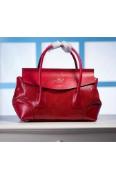Replica Prada Snake Leather Tote Bag P1168 Red VS02916