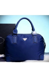 Replica Prada Tssuto Boston Bag P2660 Blue VS00675