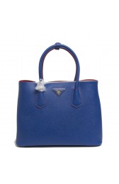 Replica Prada Twin Saffiano Leather Cuir Large Tote BN2761S in Blue with Gold Hardware XZ VS02957