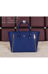 Replica Quality Prada Original Grainy Leather Tote Bag BN8088 Royal VS03211