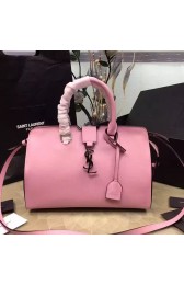 Replica Saint Laurent Small Monogram Cabas Bag in Pink Original Calfskin 394461 VS03460