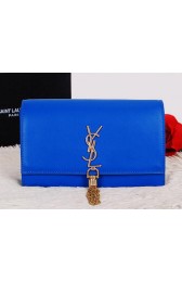 Replica Yves Saint Laurent Classic Monogramme Tassel Clutch Bag Y7138 Royal VS02163