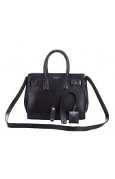 Replica Yves Saint Laurent Classic Sac De Jour Bag in Original Leather 7102S Black VS08382
