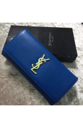 Replica Yves Saint Laurent Flap Wallet Y30180 Blue VS00528
