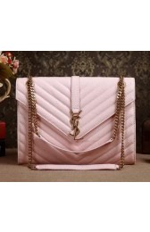 Saint Laurent Classic Monogramme Cannage Pattern Flap Bag Y5480 Light Pink VS01831
