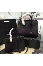 Saint Laurent Classic Sac De Jour Bag in Black Grained Leather Y122240 VS04862