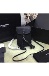 Saint Laurent Lambskin Phone Case Black 377868 VS01864