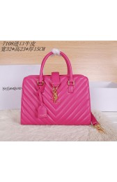 Saint Laurent Medium Cabas Monogram Leather Top Handle Bag Y7108 Rose VS09478