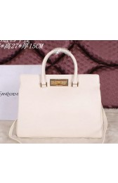 Saint Laurent Medium Trois Clous Tote Bag Y7118 White VS07161