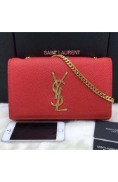 SAINT LAURENT Monogramme Cross-body Shoulder Bag 311218 Red VS03578
