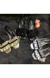 Saint Laurent Patent Leather Sandals Black Y080204 VS07737