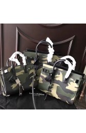 Saint Laurent Sac De Jour Souple Bag in Camouflage Smooth Leather 324823 VS00080