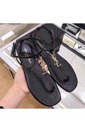 Saint Laurent Sheep Leather Sandals Black Y080206 VS02266