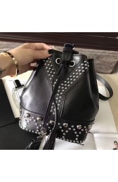 Saint Laurent Tassel Bucket Bag Black 454072 VS00073
