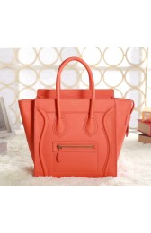 Sale 1:1 Celine Mini Luggage 3308 in Orange Original Leather VS03411