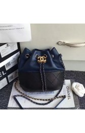 Sale 1:1 Chanel Chanel's Gabrielle Purse Blue and Black A98787 VS05032
