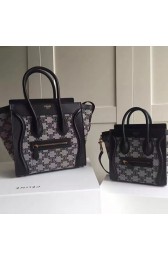 Sale 1:1 Copy Celine Micro Luggage Black Original Leather CL112540 VS05504