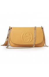 Sale 1:1 Gucci Soho Original Leather Shoulder Bag 336752 Yellow VS05848