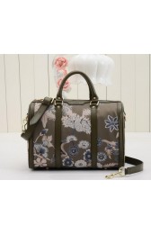 Sale 1:1 Gucci Vintage Camouflage Leather Boston Bag 247205 Khaki VS04141
