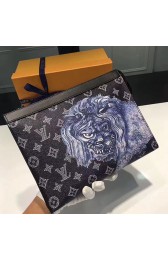 Sale 1:1 Louis Vuitton Monogram Canvas Lion Printed Pochette Voyage MM M61692 VS03105