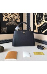 Sale 1:1 Louis Vuitton Taurillon Leather Capucines PM Black M42237 VS06515