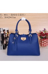 Sale 1:1 Prada Grainy Leather Tote Bag BN8911 Blue VS07822