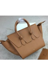 Sale 1:1 Replica Celine Tie Top Handle Bag Grain Leather 98314 Wheat VS00661