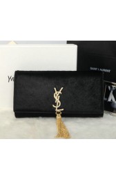 Sale 1:1 YSL Classic Monogramme Tassel Clutch Horse Hair Y311212 Black VS01245