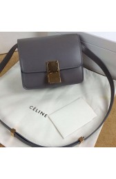 Top Celine Classic Box mini Flap Bag Smooth Leather C11041T Grey VS07690