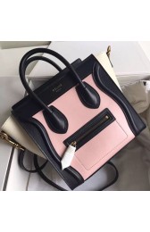 Top Celine Nano Luggage Pink&Off-white Original Leather CL112510 VS04223