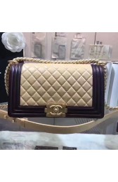 Top Chanel Beige Quilted Lambskin Medium Boy Bag A67086 VS04771